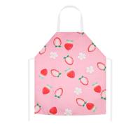 TOPWAYS Tabliers pour enfants, tablier de cuisine mignon dessin animé pour garçons et filles, tablier pour enfants pour art peinture jardinage, fraises roses, taille unique