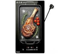 Topwish Plaque Induction 2 Feux, plaque à induction zones flexibles,Table de cuisson encastrable 30cm, avec Booster, 9 Niveaux, Minuterie, Sécurité Enfant, Arrêt automatique,Maintien au chaud, 3500W