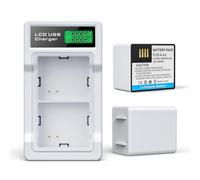 Topwowe Lot de 2 batteries compatibles avec Arlo Pro 5S 2K, Pro 4, 3, Arlo Ultra 2, Ultra VMA5400 VMC4040P VMC4060P A-4a, avec double chargeur LCD (3,85 V 4800 mAh)