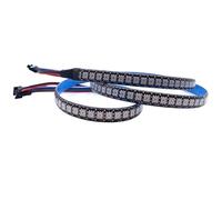 TOPXCDZ APA102 Bande lumineuse LED pixel 5 m/lot ; DC5 V 30/60 LED/Pixels/m ; données et horloge séparément ; IP30/IP65/IP67 ; bande LED SK9822 (1 m 144LED/M, PCB noir Ip65)