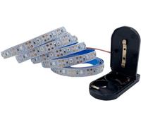 TOPXCDZ Bande LED 2835 - Bouton lumineux à piles - 3 V CC - 60 LED/m - Flexible - Décoration d'intérieur - 8 mm - Platine de 1 m - 2 m - Violet - 1 m
