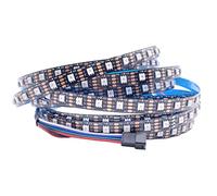 TOPXCDZ Bande lumineuse LED intelligente APA102 5 m/lot ; DC5 V 30/60 LED/pixels/m ; données et horloge séparément ; IP30/IP65/IP67 ; bande LED SK9822 (5 m 60 LED/M, circuit imprimé noir IP30)
