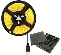 TOPXCDZ Ruban LED 4AA SMD2835 1m 2m 3m 5m éclairage flexible bande UV rouge vert bleu blanc/blanc chaud bandes rétroéclairées (blanc chaud, 3m)