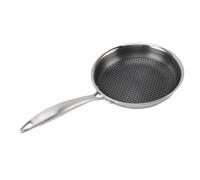 Topyond 316 Stainless Steel Frying Pan, Open Skillet Compound Bottom Universal Non Stick Easy to Wash For Home Kitchen Use (20cm)