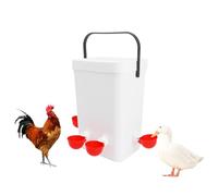 Topyond Abreuvoir Poules,12 litres,Mangeoire Poules Anti Nuisible, Abreuvoir Et Mangeoire Automatiques pour Poulets De,Abreuvoir Automatique Portable pour Volailles,pour Les Poulaillers Et Les Fermes