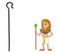 Topyond Bâton de Sorcier, Costume de Berger du Sceptre du Pharaon égyptien, Personnel d'escroc, bâton de béquille d'halloween, décoration de Cosplay, Accessoire de Canne, Baguette