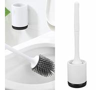 Topyond Ensemble De Brosse Et De Support pour Cuvette De Toilette Doux Et Robuste Poils en TPR avec Base Amovible pour Un Nettoyage en Profondeur dans la Salle De Bain
