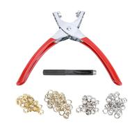 Topyond Grommet Kit 1/2 inch 600 Set Eyelets with Handheld Hole Punch Pliers, Silver Gold Grommets and Washers for Crafts Leather Canvas, Portable DIY Tool