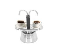 Topyond Moka Pot Cafetière En Acier Inoxydable De 100 Ml Avec Passoire épaisse à Double Tuyau Et Poignée Antidérapante Anti-brûlure Moka Express Cafetière Italienne Et Mini Cafetière