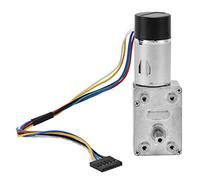 Topyond Moteur À Engrenage À Vis Sans Fin Turbo CC Haut Couple Turbine Boîte À Engrenage À Vis Sans Fin Moteur De Réduction 5mm Arbre JGY 370 (DC6V 66 tr/min)