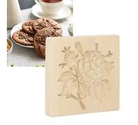 Topyond Moule Cookies En Bois,Moule À Gâteau De Lune,Ensemble De Moules À Rondelles De Gâteau,Moule À Gâteau,Emporte Pièce À Timbre De Presse Sculpté Pour La Cuisine De La Maison(Rose)