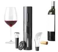 Topyond Ouvre-Bouteille De Vin électrique USB 4 en 1, Tire-Bouchon avec Verseur, Coupe-Capsule, Ensemble De Bouchons sous Vide, Ouvre-Bouteille électrique Automatique,Coffret Sommelier vin