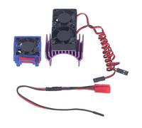 Topyond RC 5V Kit de Ventilateur de Dissipateur Thermique pour Traxxas Slash 4x4 VXL RC Voiture, Refroidissement de Moteur Efficace, Étanche, Ventilateur de Moteur RC en Alliage d'aluminium pour Les