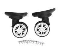 Topyond Remplacement des Roues à Bagages, Roues de Bagages 1pair Part de Rechange Black à 360 degrés Roues de Remplacement Universal Suitcase Castor pour Les Bagages de Chariot