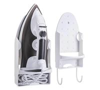 Topyond Support Mural en Fer Résistant à la Chaleur avec Crochets, Organisateur De Fer électrique pour Placard Et Hôtel, Accessoires De Blanchisserie