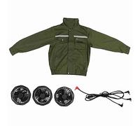Topyond Veste de Travail avec Refroidissement de l'air Veste de Ventilateur de Refroidissement Vêtements climatisés Vêtements de climatisation d'été réduisant la Chaleur pour (2XL)