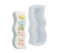 TOPYS Moule en silicone en forme de lettre de l'alphabet en forme de vague pour bougies, bougies en chocolat, pendentifs en résine, plâtre, sculpture, aromathérapie, cadeaux d'éléphant blanc (IT)