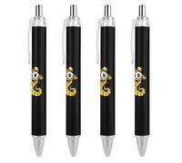 TopZeDeals Eat The Worm Lot de 4 stylos à bille rétractables pour le bureau et l'école