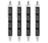 TopZeDeals I Love My Mommy - Lot de 4 stylos à bille rétractables à encre bleue, écriture lisse avec prise en main confortable, fournitures de bureau pour homme et femme