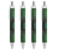 TopZeDeals Molecules of The- Lot de 4 stylos à bille rétractables - Pointe grasse de 0,5 mm - Encre noire - Instrument d'écriture de qualité supérieure