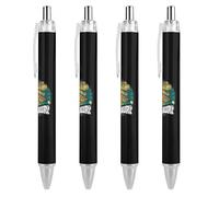 TopZeDeals Papa Saur Lot de 4 stylos à bille rétractables Motif dinosaure Pour bureau et école