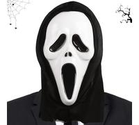 TOPZFL Masque de Fantôme D'halloween,Masques de FantôMes,Halloween Masque de Film Scream,Scream Mask Ghostface,Pour Halloween, Cosplay, Boules de Mardi Gras.