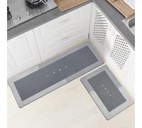 Topzywlc Ensemble de tapis de cuisine antidérapants anti-moisissures, 2 pièces à séchage rapide magiques pour tapis de sol domestique, pour salle de bain, chambre, cuisine, toilettes, porte, table de