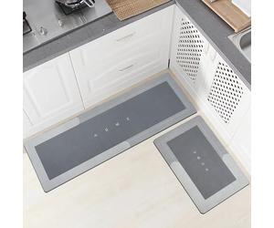 Topzywlc Ensemble de tapis de cuisine antidérapants anti-moisissures, 2 pièces à séchage rapide magiques pour tapis de sol domestique, pour salle de bain, chambre, cuisine, toilettes, porte, table de