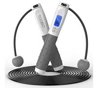 TOQIBO Corde à Sauter sans Fil Numérique Réglable avec Compteur de Calories pour l'exercice et Le Corps de Construction Convient pour Fitness/Perte de Graisse,Gym