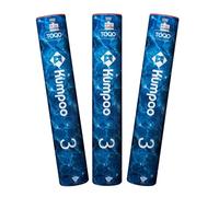 Toqo-Pack De 12 Résines Fertilisantes Composites À Tube Unique,Petit Ballon D'entraînement De Badminton Fumé Carré À 77 Vitesses,Authentique - Type Three Barrels