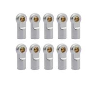 TOQPCZA Accessoires Voitures RC pour 1/10 RC Truck Track Car Upgrade Parts Accessories 10Pcs Aluminium Tie Rod/Push Rod End Steel Ball M3 Total Length 22mm CW(Silver)