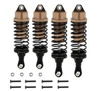 TOQPCZA pour Traxxas pour Slash 4X4 pour VXL 2WD pour Rustler pour Stampede pour Hoss 1/10 4 Pièces Amortisseurs Avant Arrière Métal 727 Pièces Mise À Niveau Voiture RC Accessoires Voitures RC(Brown)