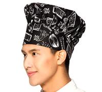 Toque Cuisinier Professionnelle Chapeau de Chef Élastique Réglable Bonnet de Cuisine Travail Chef Cap Restaurant Café Chapeau Francais Respirant Maille Chapeau de Gâteau Boulanger