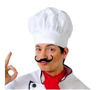 TOQUE CUISINIER TISSU ADULTE Blanc