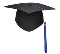 Toque de diplômé Casquette à Pompons for fête de Remise diplôme, mortier d'université, Chapeau académique maître et Docteur, Nouveau Panneau Noir(Master Cap)