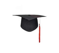 Toque de diplômé Casquette à Pompons for fête de Remise diplôme, mortier d'université, Chapeau académique maître et Docteur, Nouveau Panneau Noir