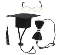 Toque de Graduation pour Oie Noire, Ensemble 1 Set, Décoration Festive