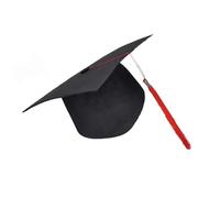 Toque De Remise De Diplôme Chapeau académique, Casquettes Souvenirs de l'école, Accessoires fête, Couvre-Chef for baccalauréat, Chapeau Remise diplôme for maître(Red)