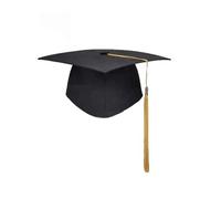 Toque De Remise De Diplôme Chapeau académique Taille Libre, Casquettes Souvenirs de l'académie, Chapeau Remise diplôme maître(Gold)