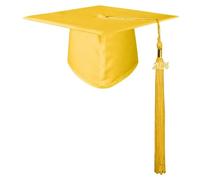 Toque De Remise De Diplôme Chapeau de Remise diplôme, Chapeau baccalauréat lycée avec Pompon, Accessoire Cosplay for Adultes, Solide for Les diplômés, ne se décolore Pas(Yellow)