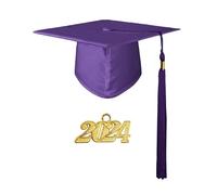 Toque De Remise De Diplôme Chapeau de Remise diplôme Unisexe, cérémonie Universitaire, Casquette mortier, Saison des diplômes, Chapeau académique à Faire soi-même(Purple)