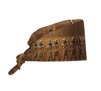 Toque de travail unisexe à motif hiéroglyphique égyptien, pour femmes et hommes, usage chirurgical et infirmier, noire