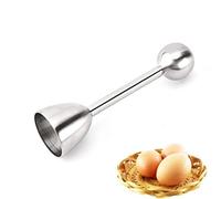 Toqueur à œufs pour décalotter les œufs à la coque œufs mollets œufs durs outil de cuisine en acier inoxydable lisse avec ouverture ronde
