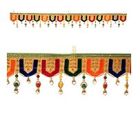 Toran Bandhanwar brodé en tissu décoratif à suspendre pour festival, traditionnel indien, maison, bureau, temple Pooja, décoration et cadeau, taille : 101,6 cm (multicolore)