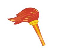 Torch Prop - Fake Inflatable Flame, Inflatable Fun Torch for Stage Performance | Inflates Easily for Parties, Sports Competitions, Decorations, 30x40cm Coated Paper Stick Prop, Lightweight 31g, Fun