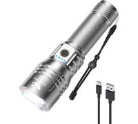 Torch, Ultra-Bright Led Flashlight With 10000 Lumens Sd-7009 For Outdoor Camping Hiking Camping Hiking Flashlight Waterproof Rechargeable Manual Flashlight, Torch-Led