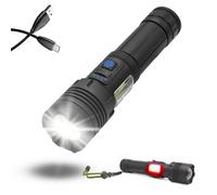 Torche 2000 lumens led portée 1500 m zoom télescopique rechargeable