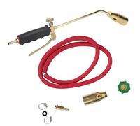 Torche à Gaz Fer Laiton Placage Double Interrupteur Ouvert Poignée Antidérapante Outil de Soudage Torche Outil à Main