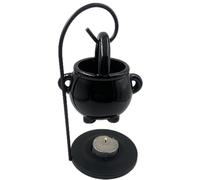 Torche à Huile de Chaudron de sorcière | Torche à d'halloween | Sorcières Home Yoga Salle Méditation Décor, Arôme Noir Diffuseur Bougie Chauffe-Plat