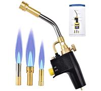 Torche au propane MAPP avec 3 buses de brasage à gaz déclencheur de gaz StartTorch Swirl Flame Tip pour soudure et brasage Applications soudage brasage chalumeau pour soudage